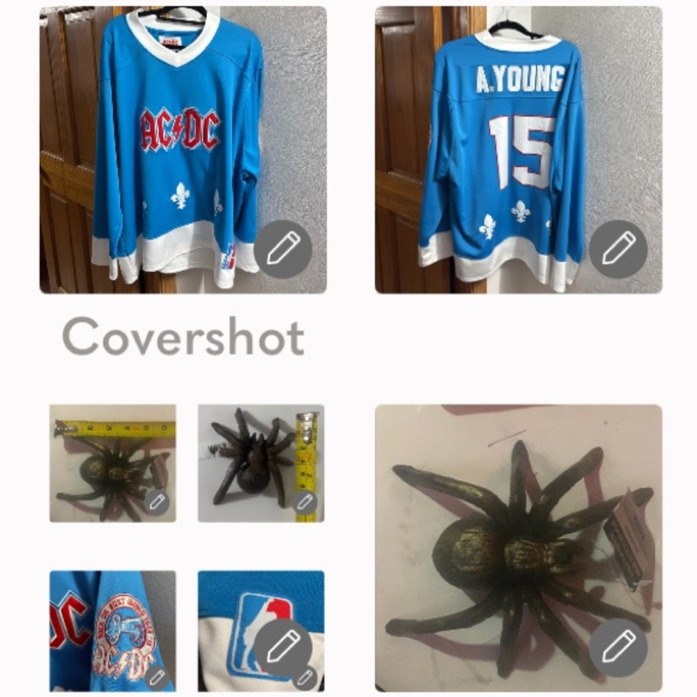 Rare!!!🎶2015💙AC/DC ROCKorBUST Tour Jersey LAST ONES=Metal🕷️big/small 3+6x5.5W